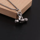 Vintage Stainless Dumbbell Neckless