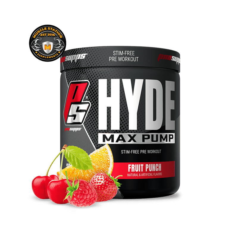 HYDE MAX PUMP STIM FREE PRE WORKOUT BY PROSUPPS $49.95 Muscle Station