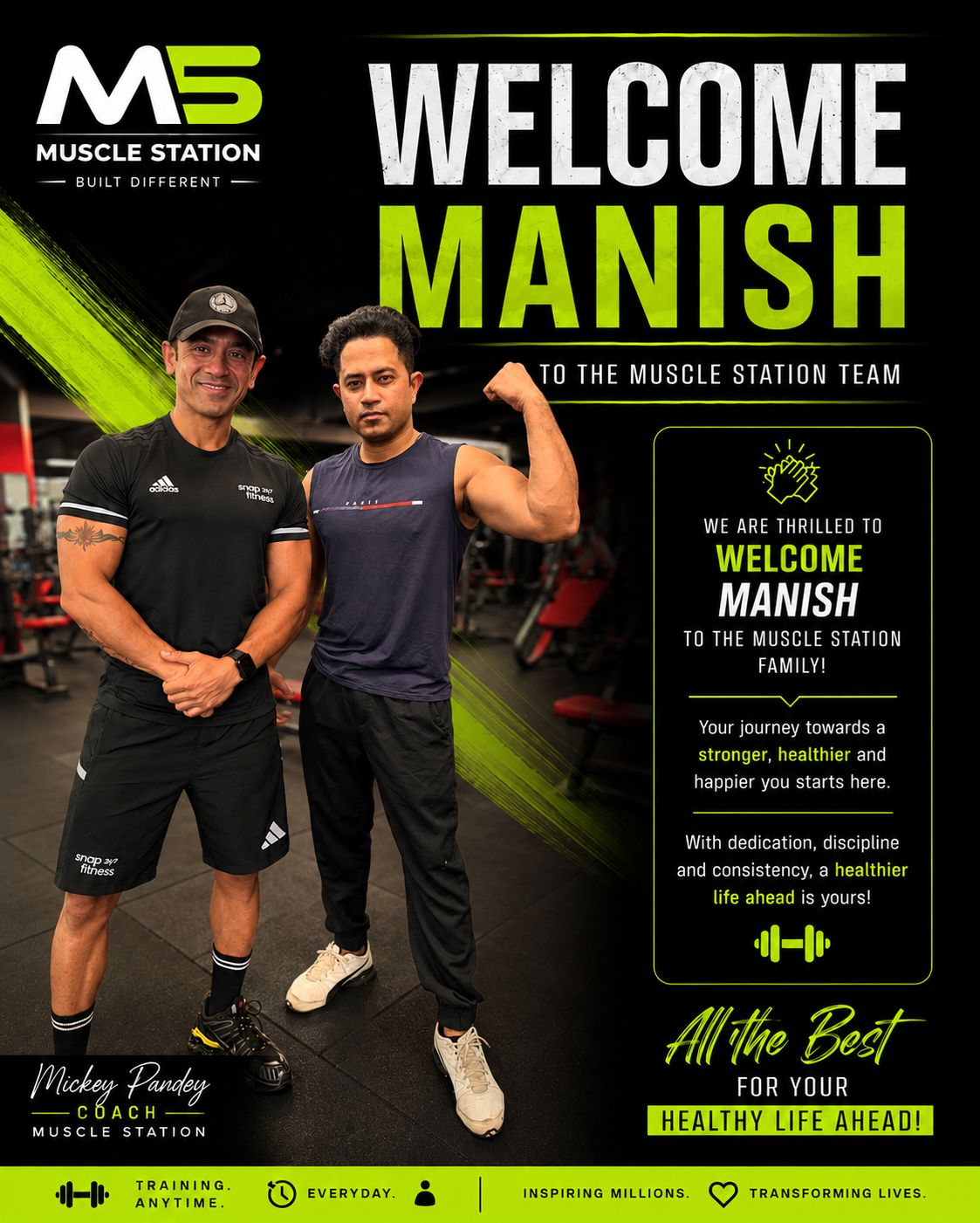 Welcome Manish to the Muscle Station team