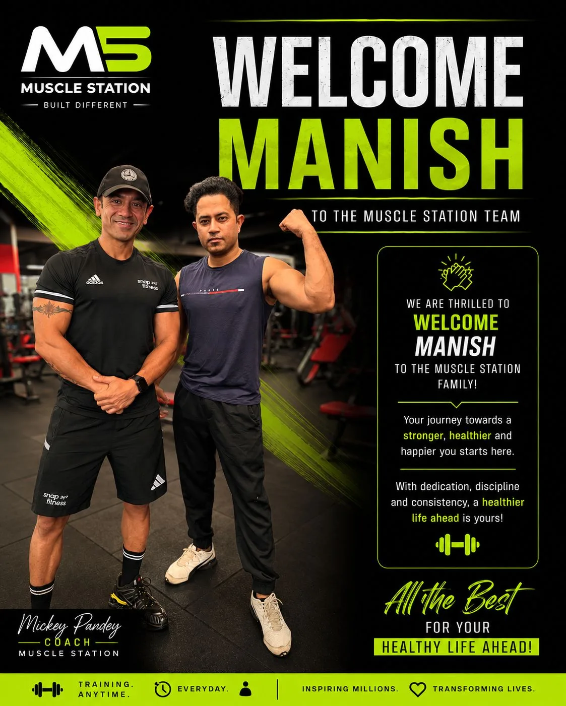 Welcome Manish to the Muscle Station team