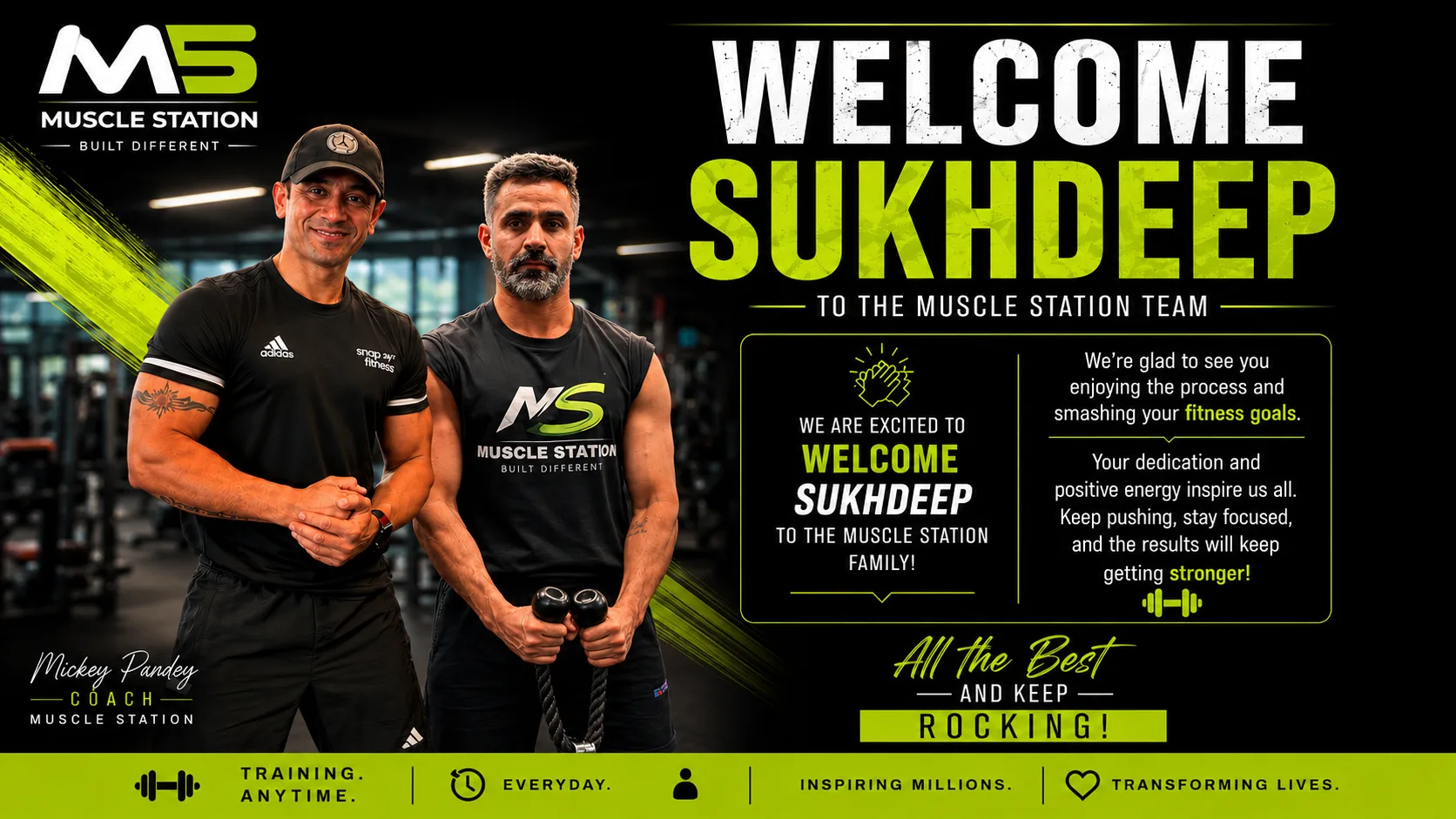 Welcome Sukhdeep to the Muscle Station team